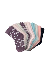 SCHIESSER - Mädchen Socken, 10er Pack - "Legwear Kids", Muster, Baumwolmischung - Blau