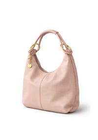 collezione alessandro® - Schultertasche Bella aus Leder, Made in Italy - rosa
