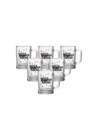 Ritzenhoff & Breker Bierkrug Männer 600 ml 6er Set transparent - MÄNNER - transparent