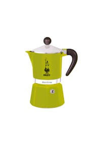 BIALETTI - Espressokocher Rainbow für 1 Tasse, Aluminium, Grün, 60 ml - Gelb