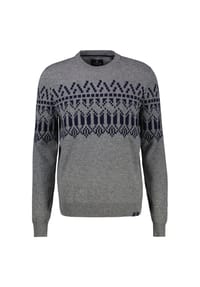 LERROS - Herren Strickpullover, skandinavisch inspiriert - PLATINUM GREY MELANGE