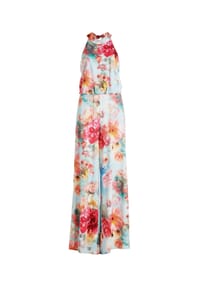 Vera Mont - Jumpsuit mit Blumenprint - Blue/Rosé
