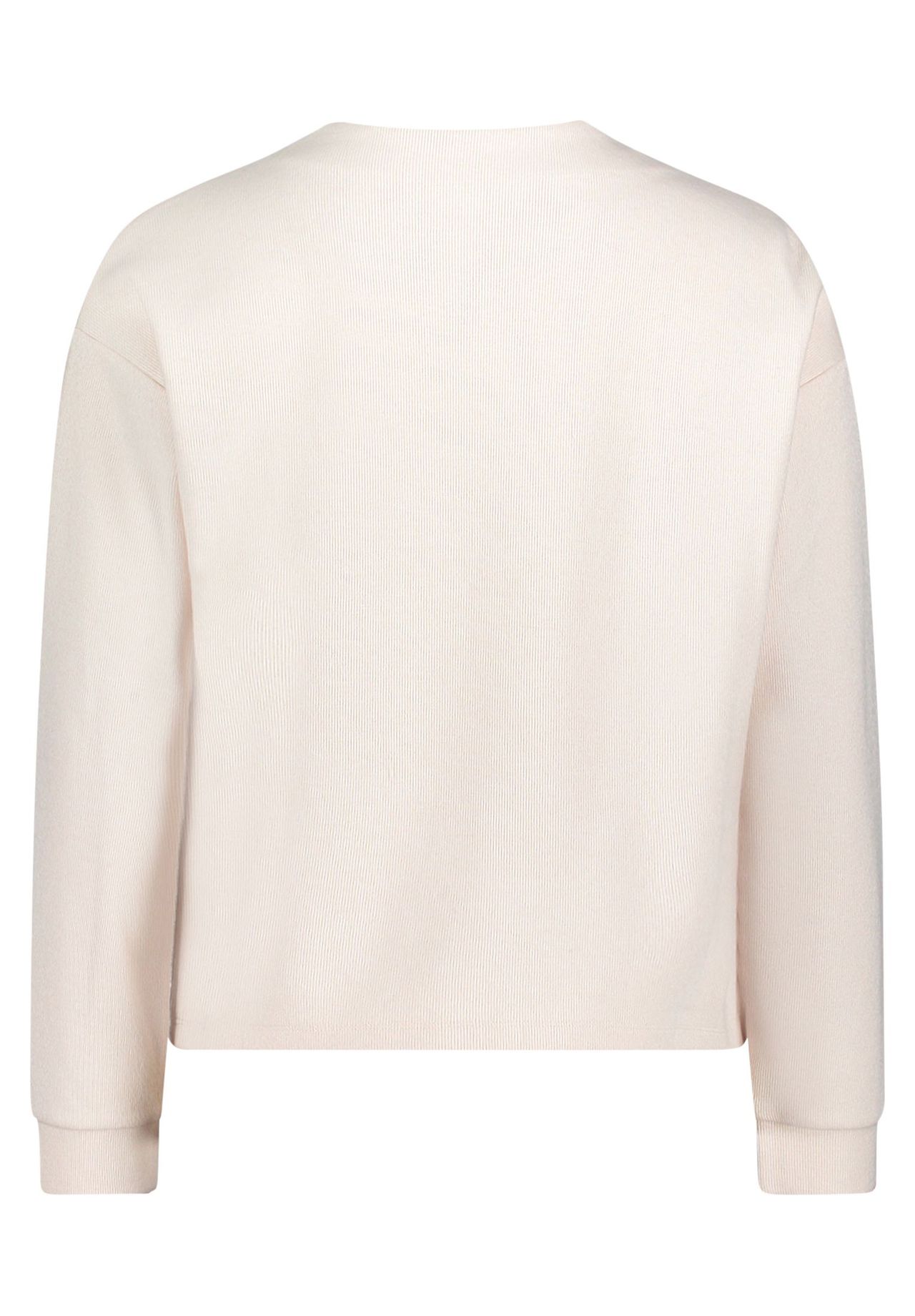 Cartoon Sweatshirt Mit Kragen, Weiß, 34