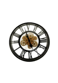 COFI - Sunay Wanduhr im Römischen Design - Klassische Eleganz für Ihr Zuhause - Schwarz OneSize