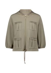 BETTY BARCLAY - Shirtjacke mit Kapuze - Grau Beige