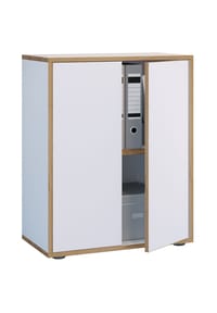 VCM. - Holz Büroschrank Ordner Aktenschrank Büromöbel Schrank Salia 2-fach Breite 60 cm Drehtüren - Anthrazit