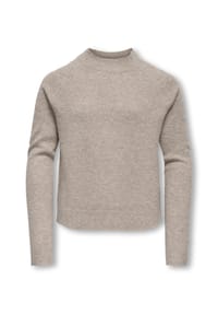 ONLY® - Strickpullover, Stehkragen, für Kinder - BEIGE MELANGE