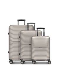 Stratic Shine - Shine 4 Rollen Kofferset 3-teilig mit Dehnfalte - taupe