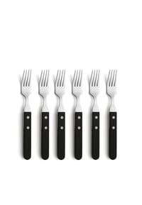Amefa 6-tlg. Steakgabel Set - Pizza - schwarz