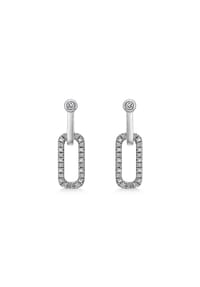MONCARA - Damen Ohrstecker, 585er Weißgold, 26 Diamanten zus. ca. 0,20 Karat - Weißgold