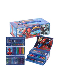 MARVEL - Marvel Spiderman Malkasten mit Schublade Kinder Malset ab 3 Jahren - Blau 26x9,5x13,5 cm