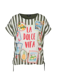VIA APPIA -DUE- - Bluse Große Größen - dunkelkhaki multicol