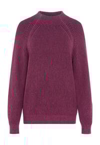 TOM TAILOR - Strickpullover, Rippbündchen, für Damen - 36333 BLACKBERRY