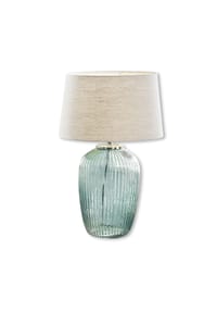 LOBERON - Tischlampe Fenis creme/grün - creme/grün