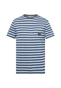 GLOBETROTTER - Shirt, Baumwolle, für Herren - NAVY/M.BLUE/WHITE