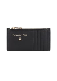 PATRIZIA PEPE - Kreditkartenetui Leder 13 cm - dark tatami