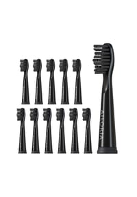 AILORIA - Ersatzbürstenköpfe 12er Set FLASH TRAVEL - schwarz / schwarz