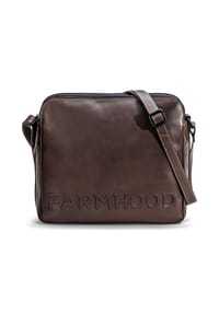 FARMHOOD - Nashville Nashville XL Umhängetasche 2 Fächer Leder 29 cm - dark brown
