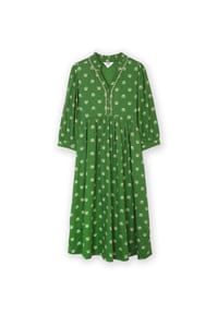 KITE - Damen Distel Longburton Satin Kleid Bio-Baumwolle - Grün