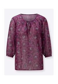 Witt - Druckbluse - burgund-flieder-bedruckt