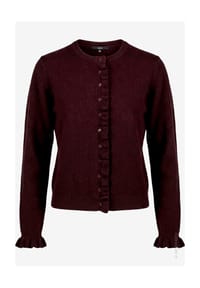 zero - Strick-Cardigan mit Rüschen - Black Beauty