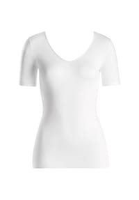 HANRO - T-Shirt Cotton Seamless Kurzarm - white