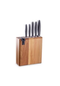 ECHTWERK® - Messerblock inkl. Küchenmesser-Set 6-tlg - Silber