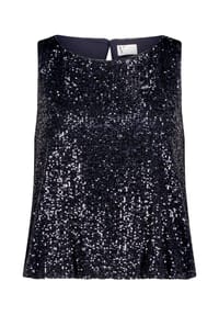 Vera Mont - Pailletten-Top im Glitzer-Look - Night Sky