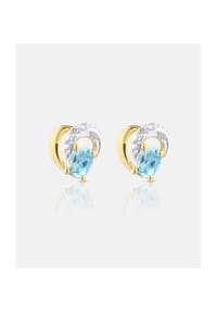 Diamant L'eternel - Ohrstecker, mit Blautopas, 375 Gelbgold - gold