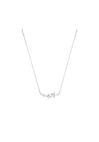 amor - Kette mit Anhänger für Damen, 925 Sterling Silber, Zirkonia synth. | Blume - Silber