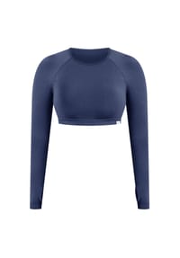 SMILODOX - Crop Longsleeve Linnea - Blau