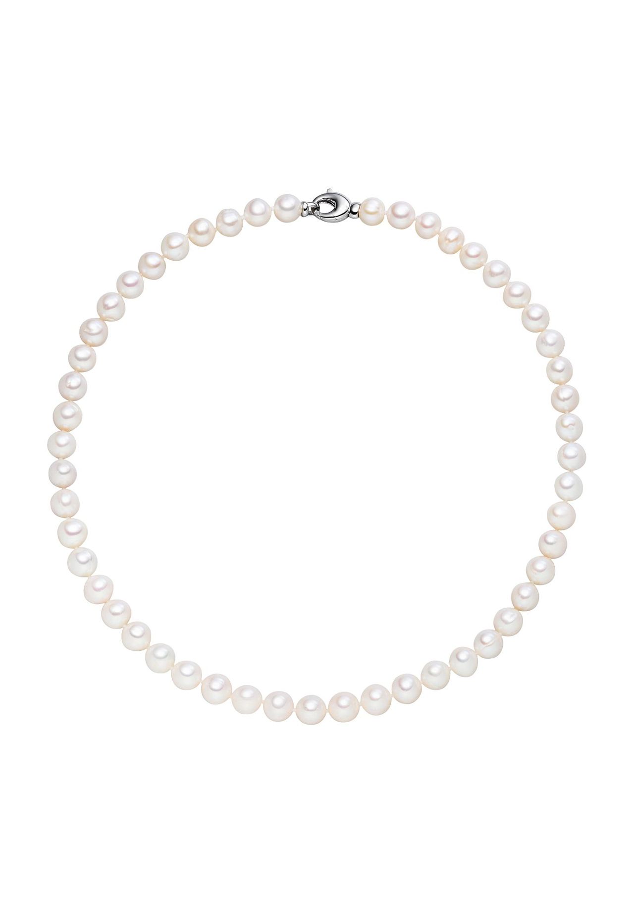 MATERIA Perlenkette Damen - Echte Süßwasserperlen Mit Silber 925