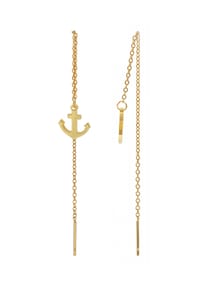 Adelia's - Adelia's Damen Ohrstecker aus Edelstahl mit Anker - silber