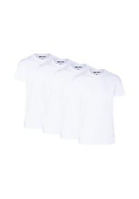 CAMP DAVID - Herren T-Shirts, 4er Pack - Crew Neck T-Shirt 4P, Cotton Stretch - Schwarz