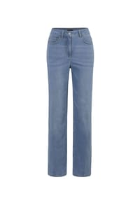 GOLDNER - Kurzgröße:  Klassische Denimhose, dezente Waschung - dunkelblau