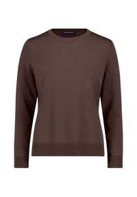 BETTY BARCLAY - Basic-Strickpullover mit Rundhalsausschnitt - 4697 MAROON BANNER