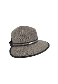 SEEBERGER - Papierstroh Mix Schute mit mit Ribsband Detail 54738-0 - burgund/orange