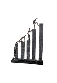 GILDE - Skulptur "Raise" - braun