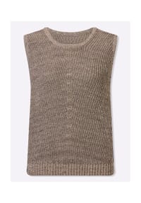 heine - Stricktop - schoko-sand-meliert