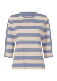 SIEH AN! - 3/4-Arm-Shirt - bordeaux-elfenbein-gestreift