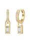 GLANZSTÜCKE MÜNCHEN Damen Ohrringe aus 925/- Sterling Silber in Gelbgold mit Zirkonia Bild 1