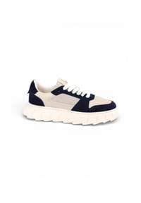 Apple of Eden - Sneaker LONDON Premium-Ledersneaker mit modernem Design - BLUE-IVORY