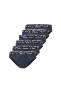 FILA - Slips Logo 6er-Pack mit elastischem Dehnbund und Markenlogo - Black