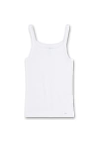 Sanetta - Mädchen Unterhemd Shirt ohne Arm Top Basic - Weiß - WEISS