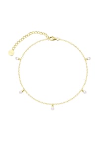 XENOX - Damen Fußkette, 925er Sterling Silber - GELBGOLD