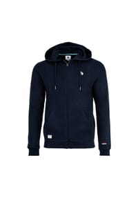 U.S. POLO ASSN. - Herren Sweatjacke - Diagonal Fleece Carbon Finish, Zip- Jacke, Kapuze, Baumwolle - Dunkelblau