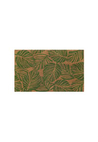 WECONhome Fußmatte Jungle Mat - Schmutzfangmatte aus Kokosfaser mit Antirutschbeschichtung, floral - Fußmatte - grün beige