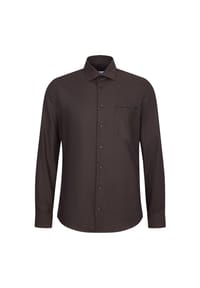 seidensticker - Flanellhemd Schwarze Rose - Dark Brown (0029)