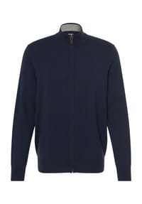 GALERIA - Seide-Cashmere Cardigan, Melange, Stehkragen, für Herren - 2 ANTHRA 75478