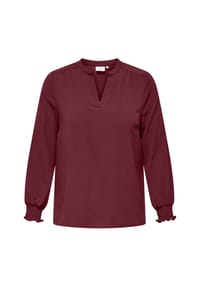 ONLY CARMAKOMA - Shirtbluse, Langarm, für Damen - 186540 TAWNY PORT